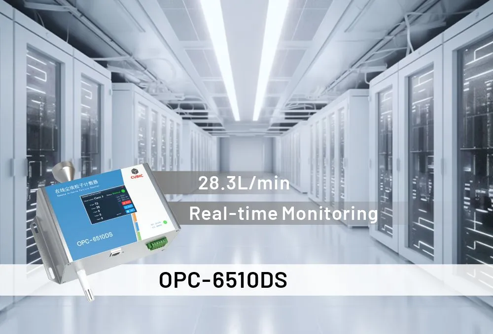 Cubic Laser Scattering Particle Counter for Data Center Environmental Monitoring